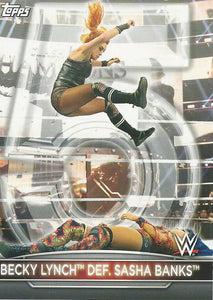 WWE Topps Women Division 2021 Trading Card Becky Lynch vs Sasha Banks RC-7