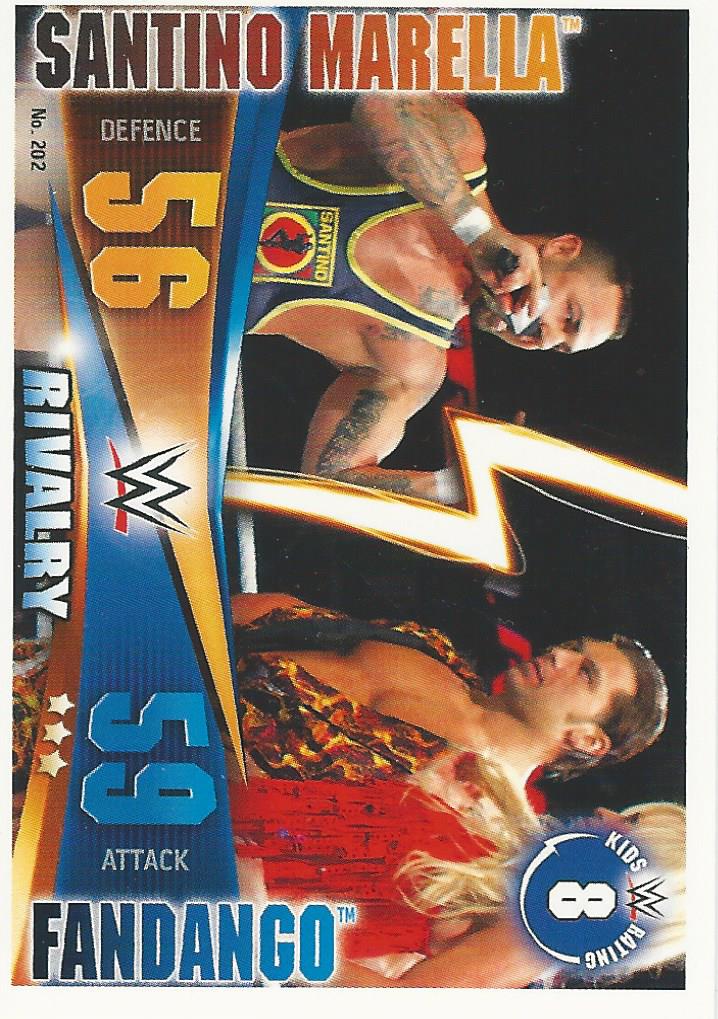 WWE Topps Slam Attax Rivals 2014 Trading Card Santino vs Fandango No.202