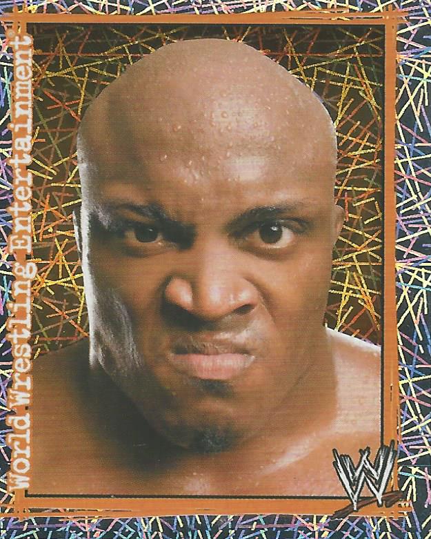 WWE Topps Superstars Uncovered 2007 Sticker Collection Bobby Lashley Foil No.202