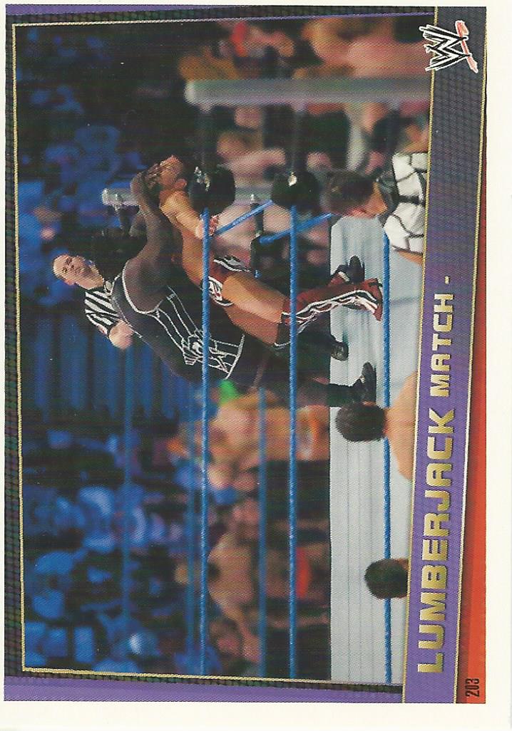WWE Topps Slam Attax Rebellion 2012 Trading Card Lumberjack Match No.203