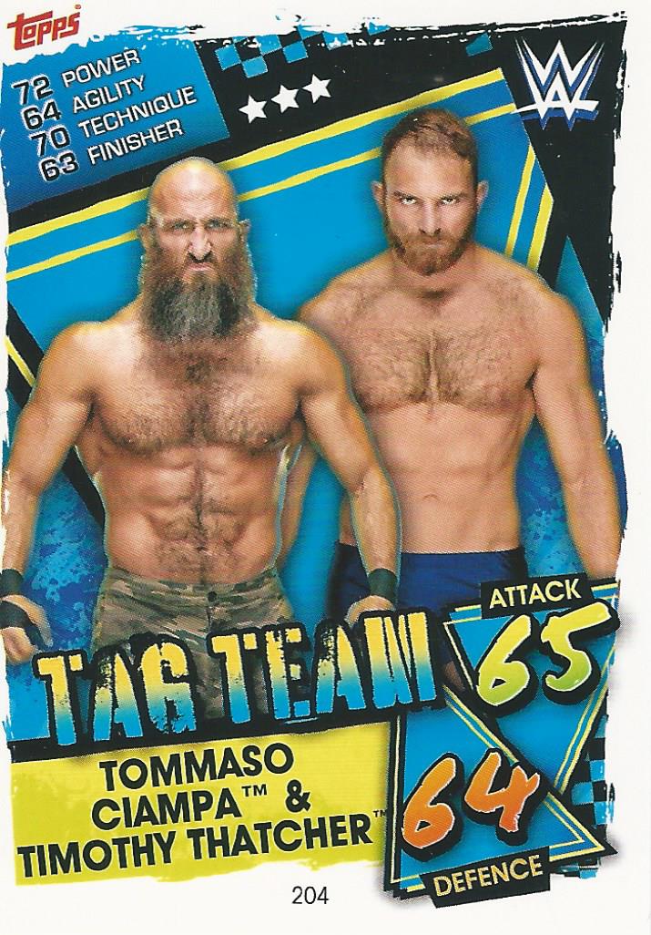 WWE Topps Slam Attax 2021 Trading Card Tommaso Ciampa and Timothy Thatcher No.204