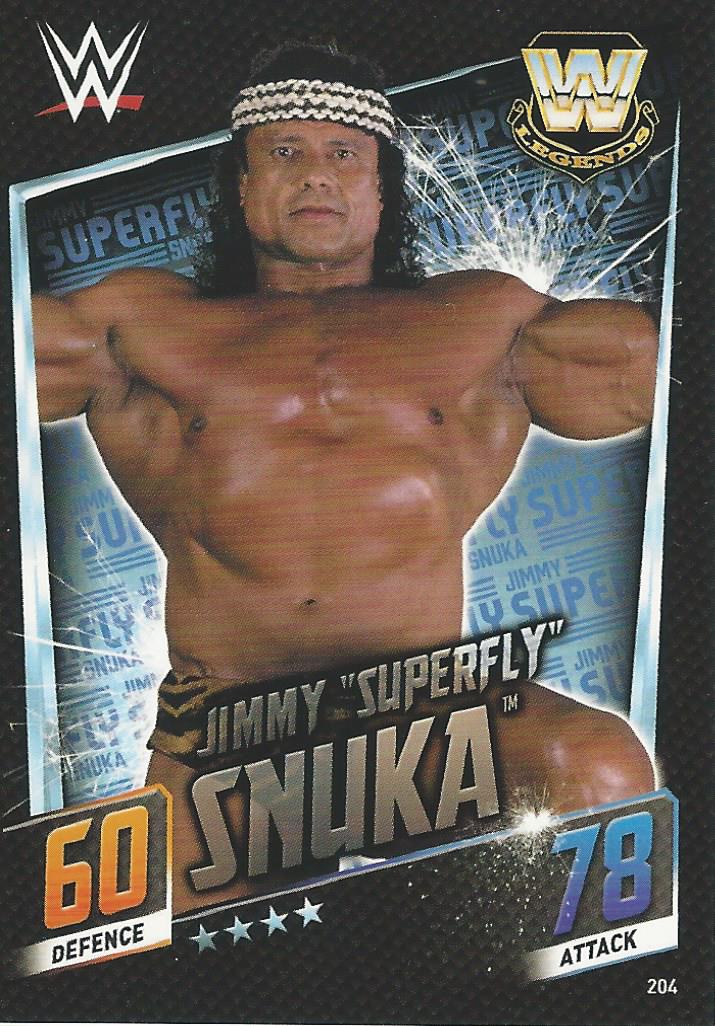 WWE Topps Slam Attax 2015 Then Now Forever Trading Card Jimmy Snuka No.204