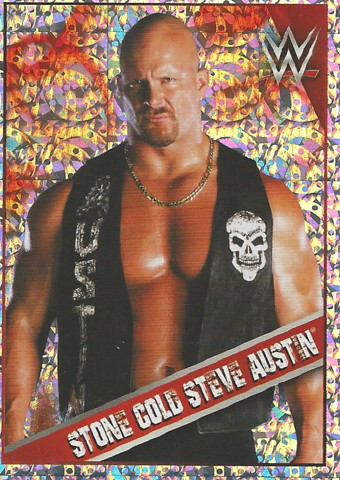 WWE Topps Then Now Forever 2016 Stickers Foil Stone Cold Steve Austin No.205