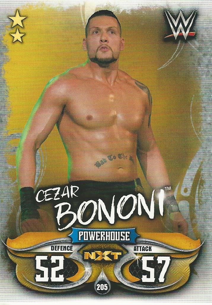 WWE Topps Slam Attax Live 2018 Trading Card Cezar Bononi NXT No.205