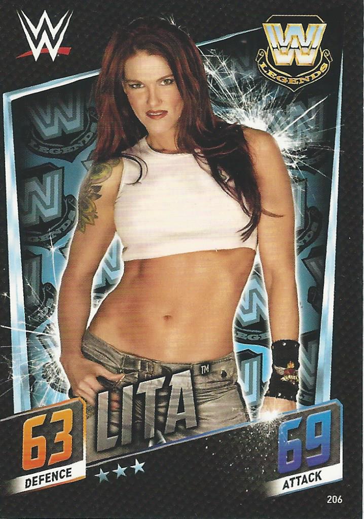 WWE Topps Slam Attax 2015 Then Now Forever Trading Card Lita No.206