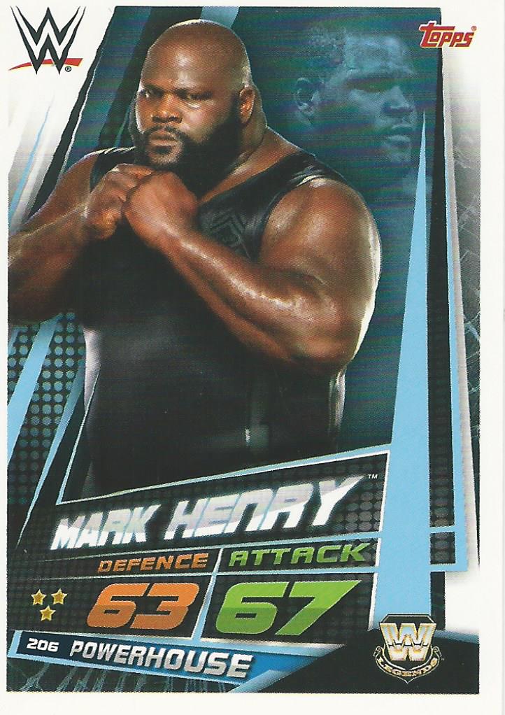 WWE Topps Slam Attax Universe 2019 Trading Card Mark Henry No.206