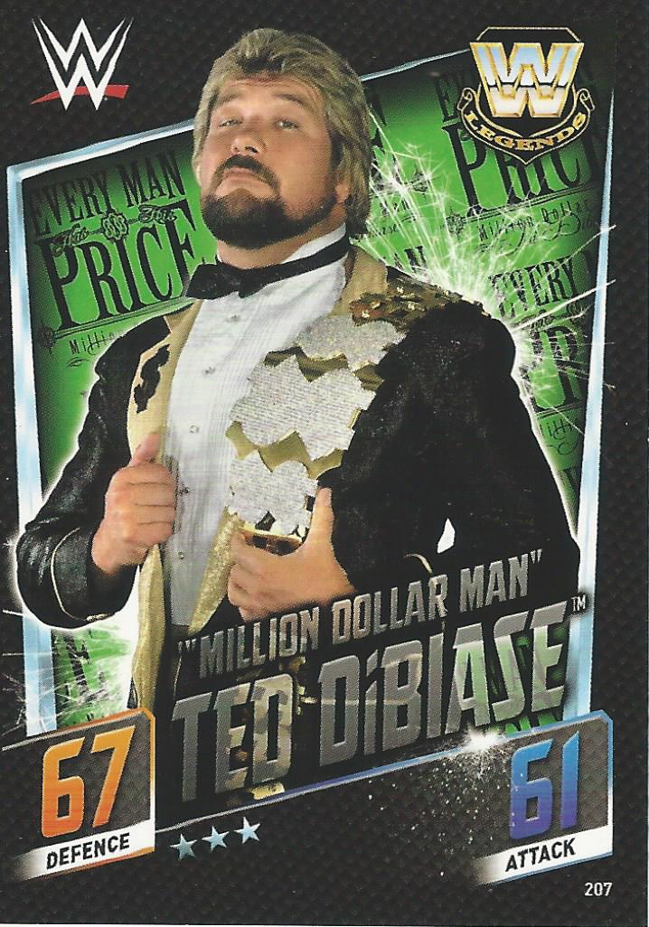 WWE Topps Slam Attax 2015 Then Now Forever Trading Card Million Dollar Man Ted Dibiase No.207