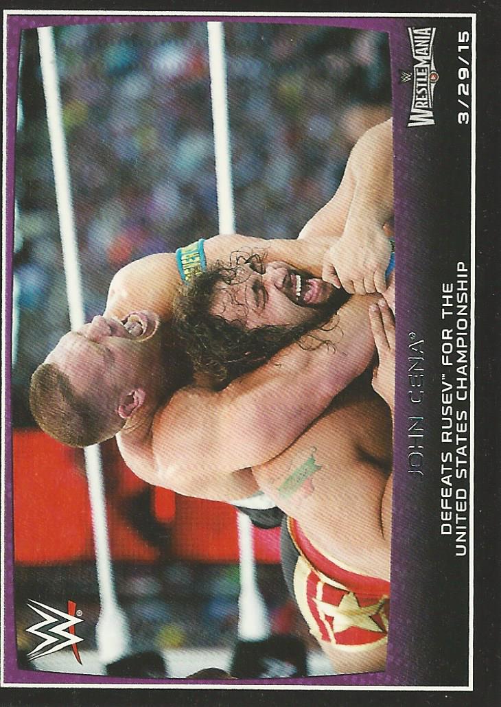 WWE Topps Road to Wrestlemania 2015 Trading Cards John Cena No.107