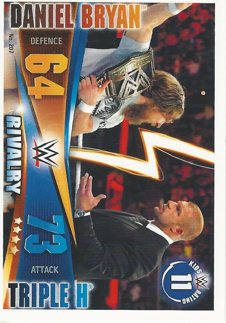 WWE Topps Slam Attax Rivals 2014 Trading Card Daniel Bryan vs Triple H No.207