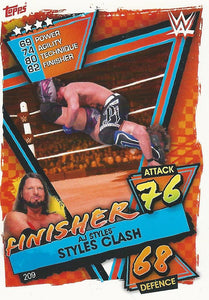 WWE Topps Slam Attax 2021 Trading Card AJ Styles No.209