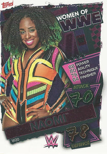 WWE Topps Slam Attax 2021 Trading Card Naomi W20