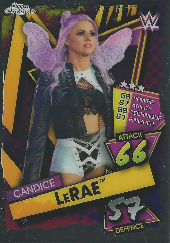 WWE Topps Slam Attax Chrome 2021 Trading Cards Candice LeRae No.20