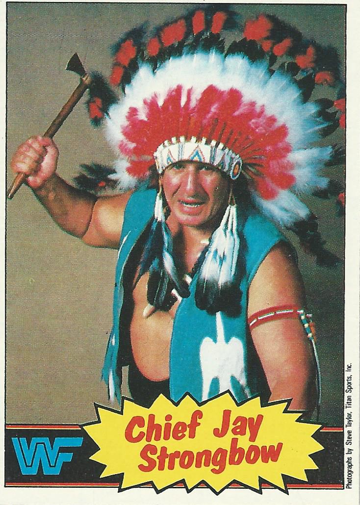 WWF Topps Wrestling Cards 1985 Chief Jay Strongbow No.20
