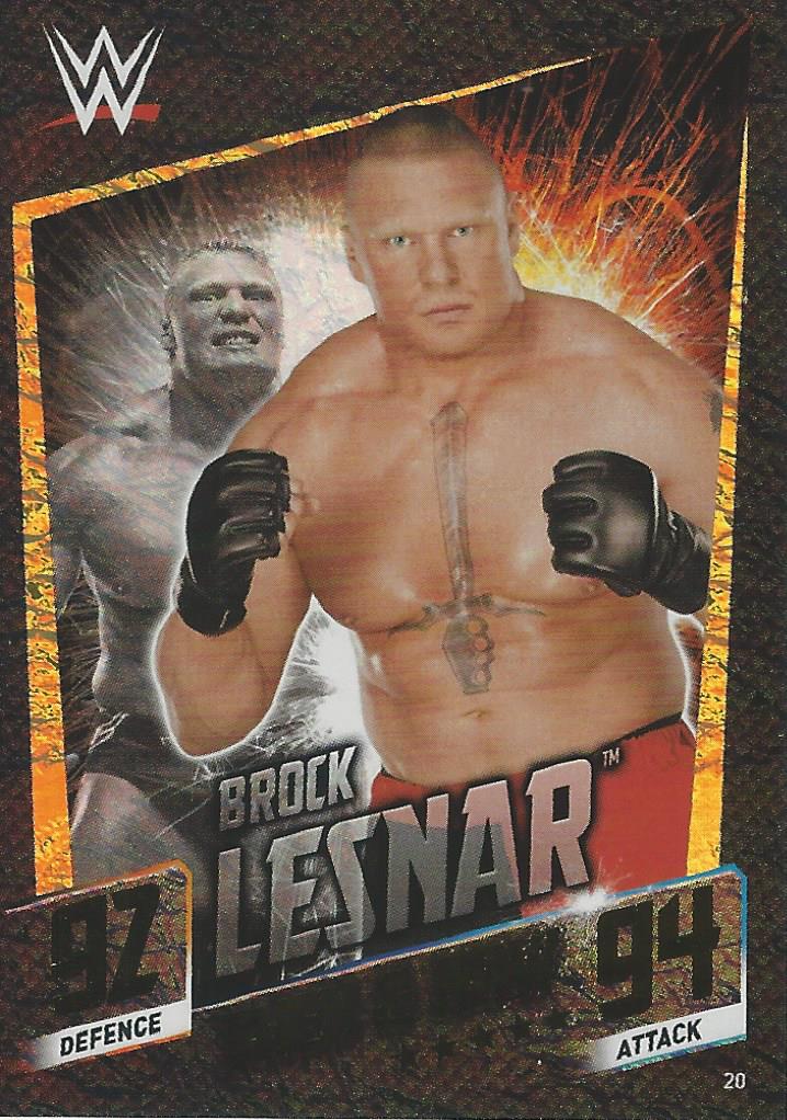 WWE Topps Slam Attax 2015 Then Now Forever Trading Card Brock Lesnar No.20