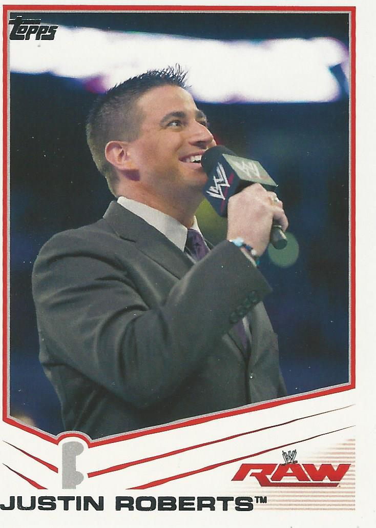 WWE Topps 2013 Trading Cards Justin Roberts No.20