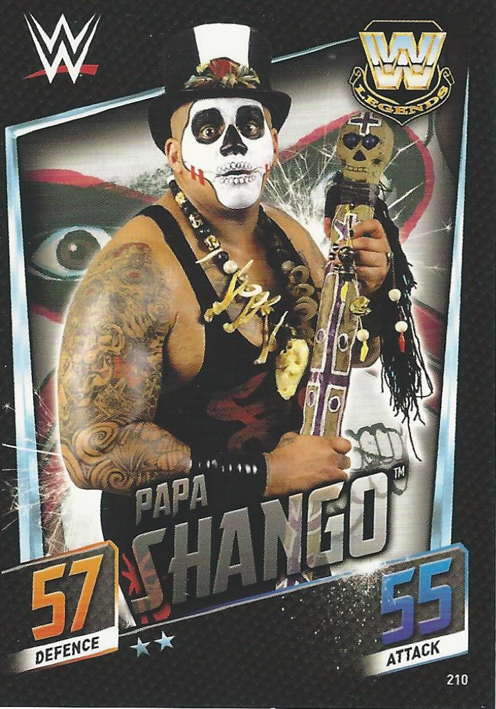 WWE Topps Slam Attax 2015 Then Now Forever Trading Card Papa Shango No.210