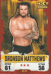 WWE Topps Slam Attax Takeover 2016 Trading Card Bronson Matthews No.210