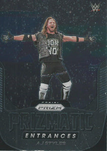 WWE Panini Prizm 2022 Trading Cards Prizmatic Entrances AJ Styles No.5