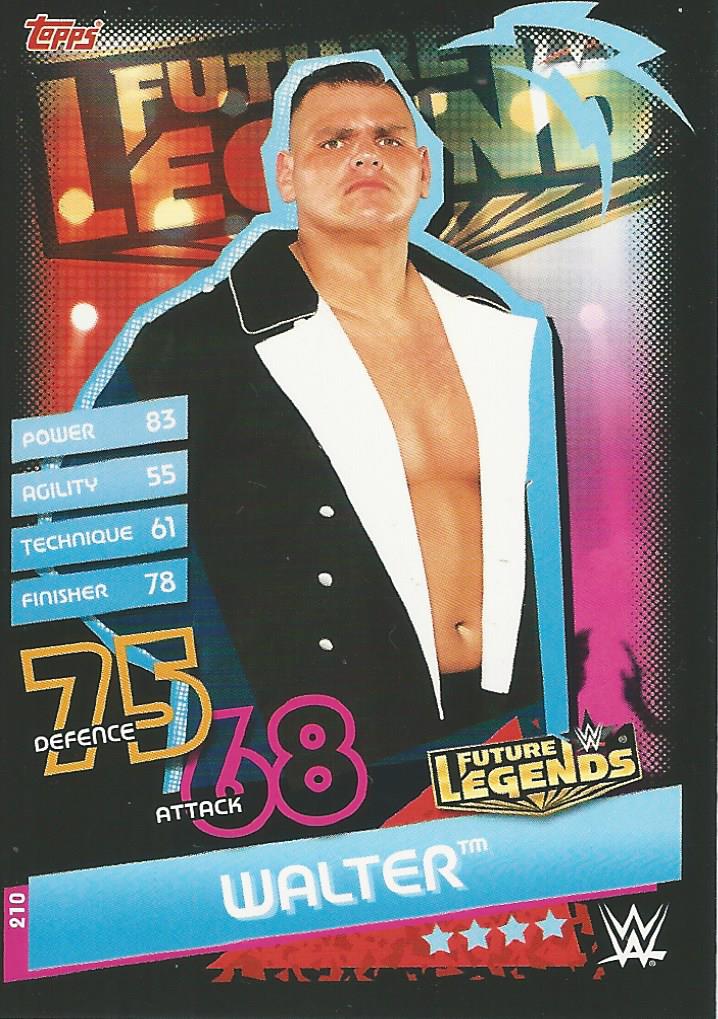 WWE Topps Slam Attax Reloaded 2020 Trading Card Walter No.210