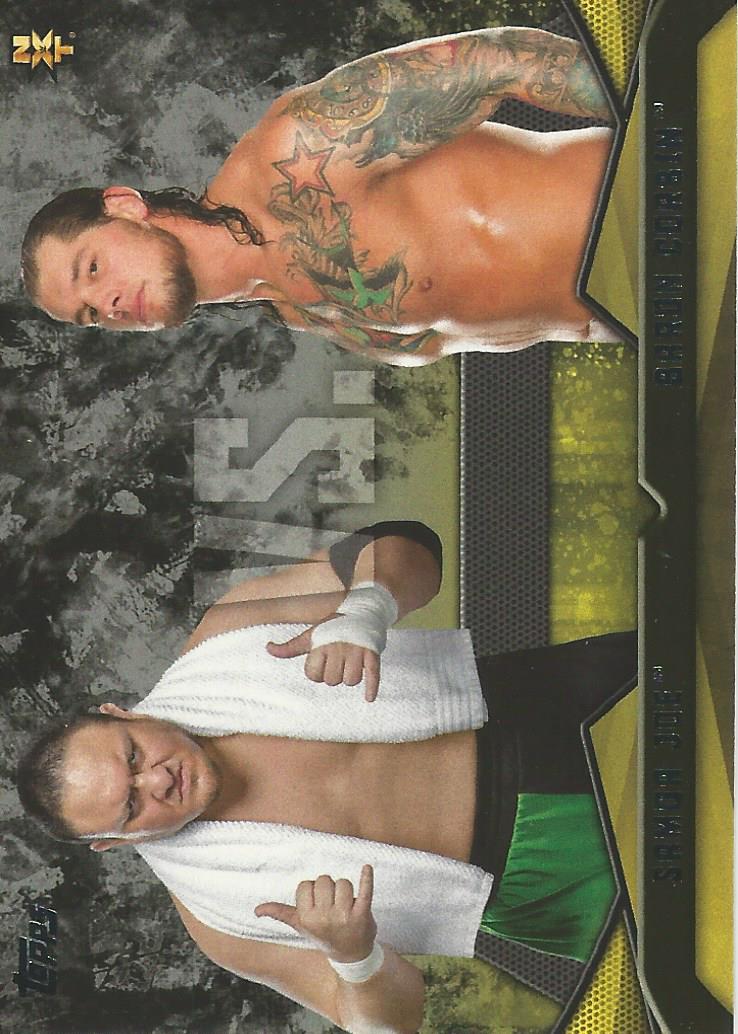 WWE Topps Then Now Forever 2016 Trading Cards Samoa Joe vs Baron Corbin No.11