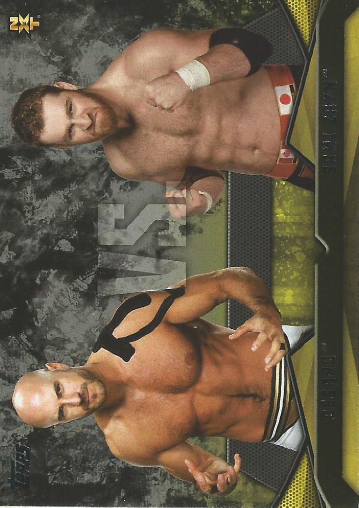 WWE Topps Then Now Forever 2016 Trading Cards Cesaro vs Sami Zayn No.13