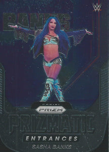 WWE Panini Prizm 2022 Trading Cards Prizmatic Entrances Sasha Banks No.20