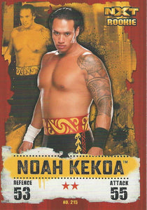 WWE Topps Slam Attax Takeover 2016 Trading Card Noah Kekoa No.215
