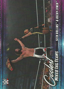 WWE Topps 2021 Trading Cards Becky Lynch and Seth Rollins MT-9