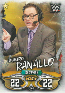 WWE Topps Slam Attax Live 2018 Trading Card Mauro Ranallo NXT No.216