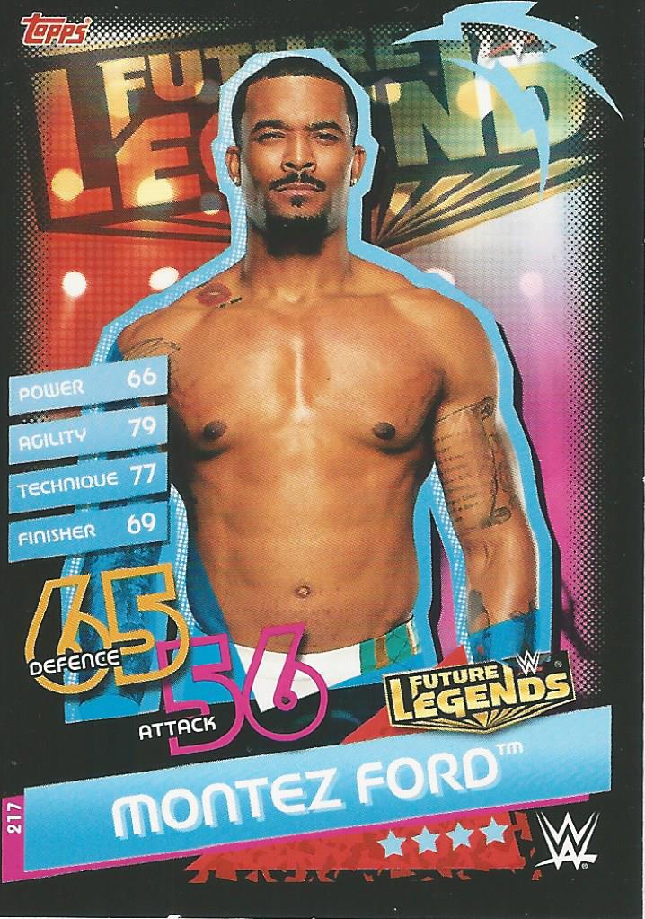 WWE Topps Slam Attax Reloaded 2020 Trading Card Montez Ford No.217