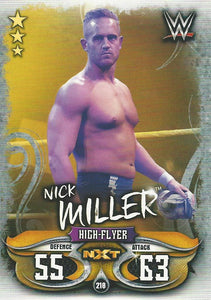 WWE Topps Slam Attax Live 2018 Trading Card Nick Miller NXT No.218