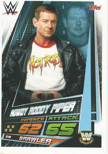 WWE Topps Slam Attax Universe 2019 Trading Card Roddy Piper No.218