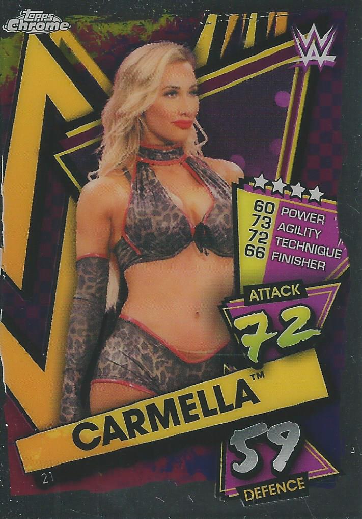 WWE Topps Slam Attax Chrome 2021 Trading Cards Carmella No.21