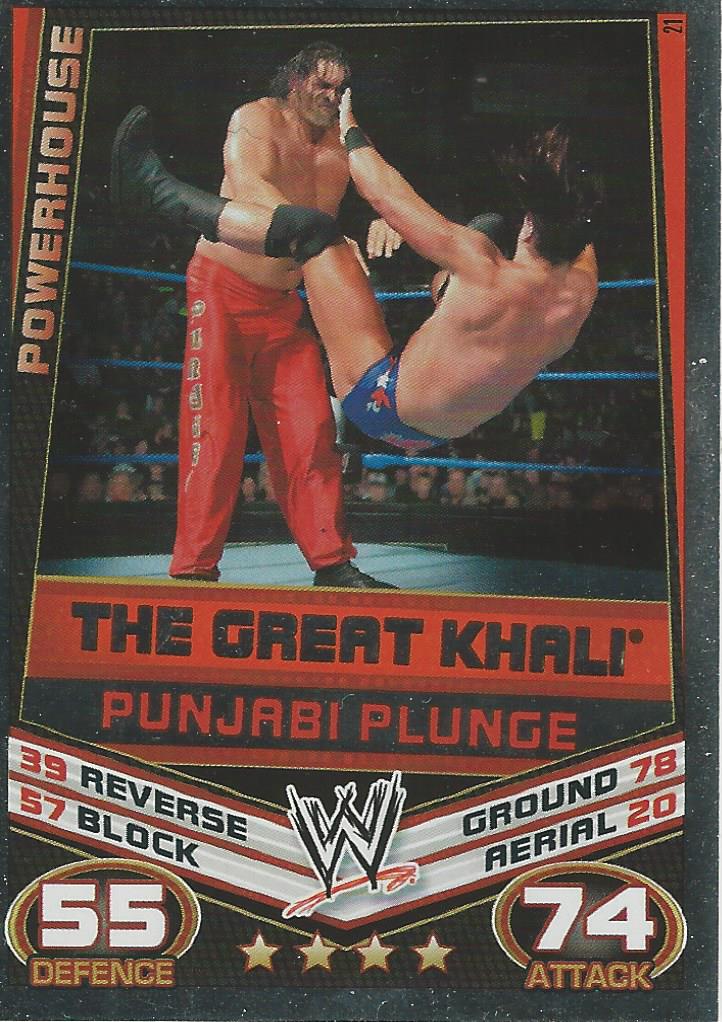 WWE Topps Slam Attax Rebellion 2012 Trading Card The Great Khali No.21