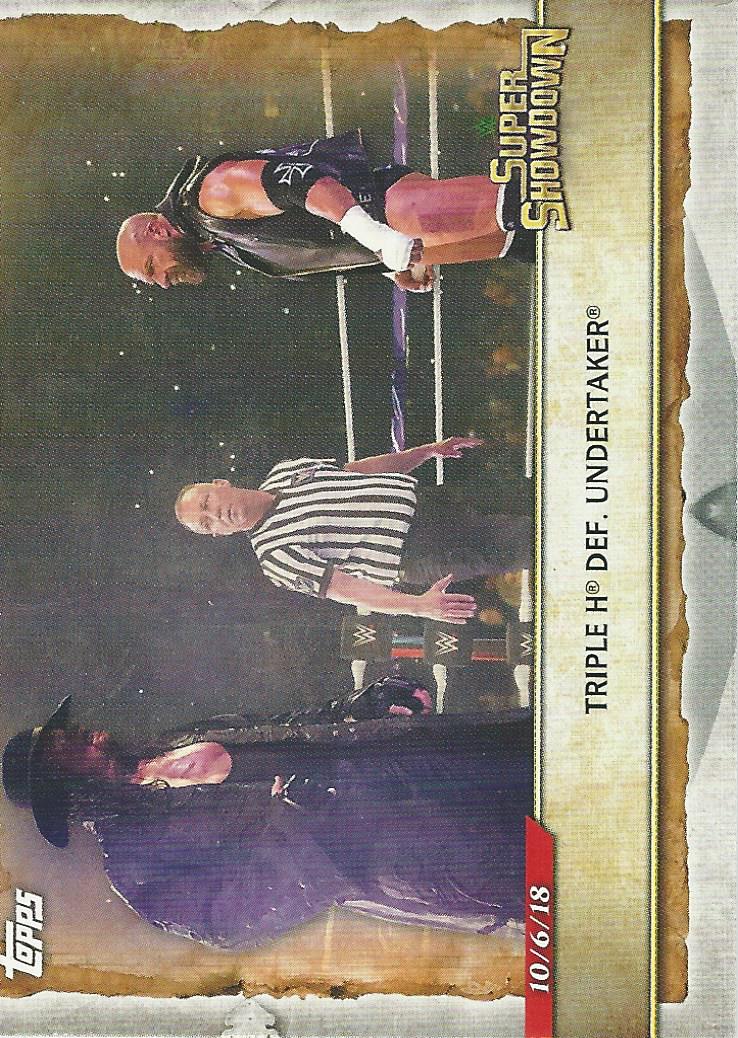 WWE Topps Road to Wrestlemania 2020 Trading Cards Undertaker and Triple H No.21