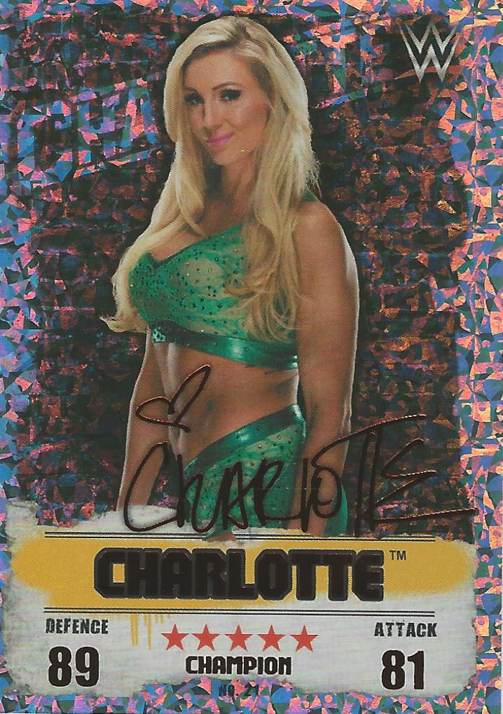 WWE Topps Slam Attax Takeover 2016 Trading Card Charlotte Flair Red Champion No.21