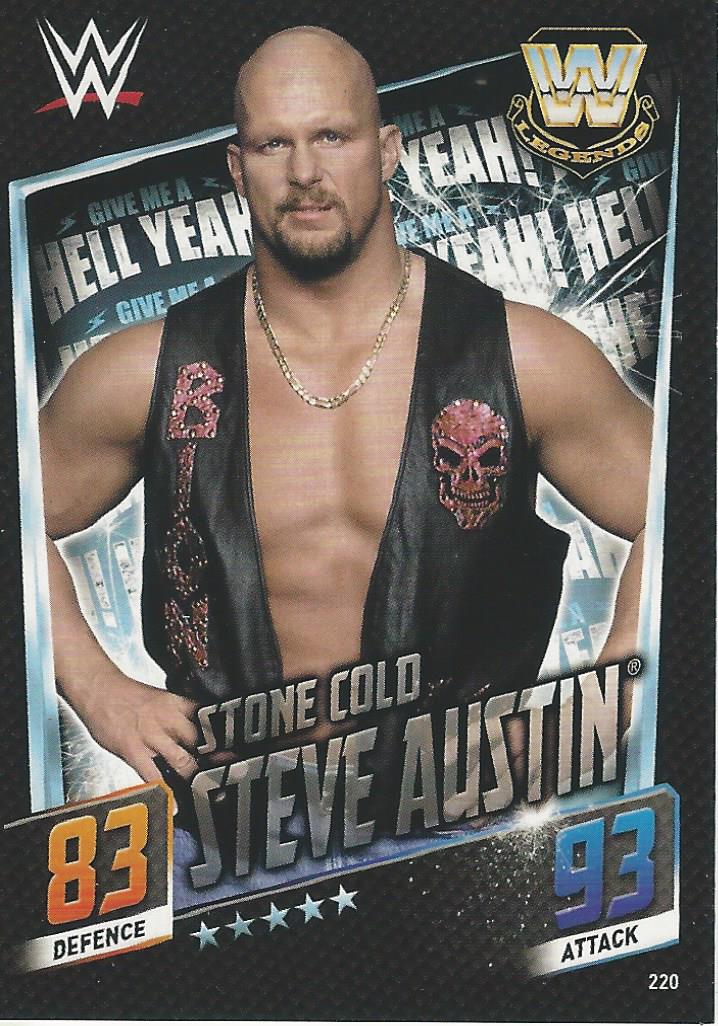 WWE Topps Slam Attax 2015 Then Now Forever Trading Card Stone Cold Steve Austin No.220