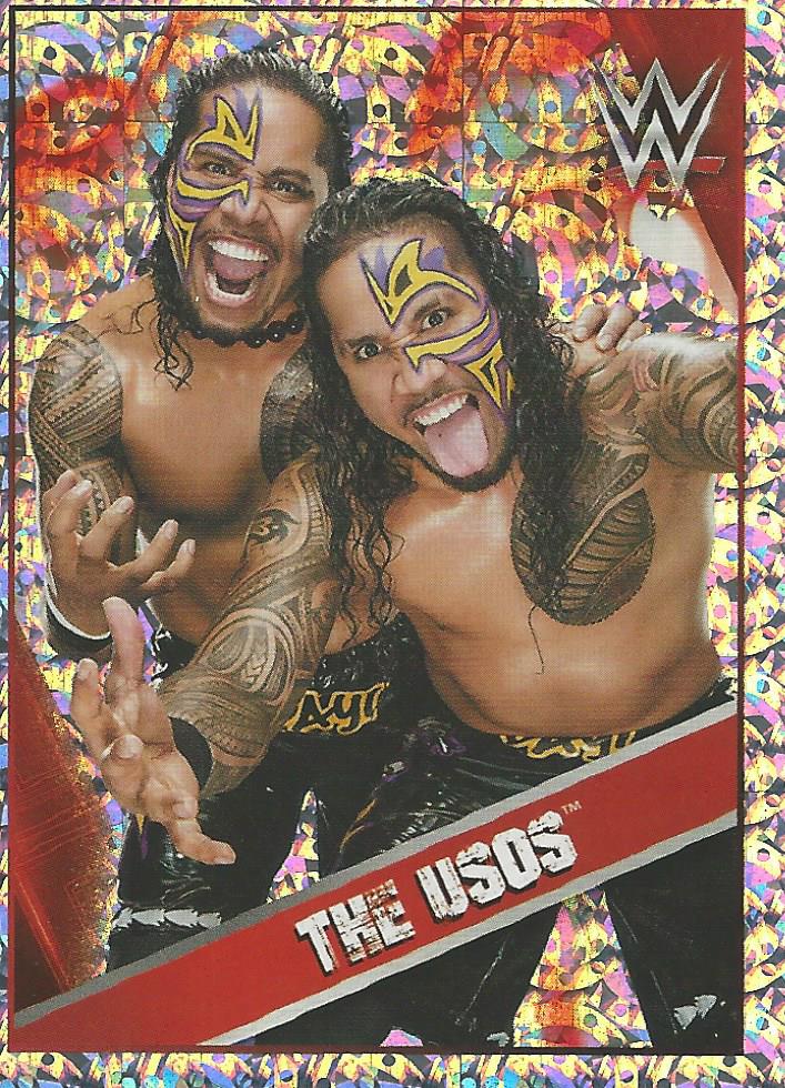 WWE Topps Then Now Forever 2016 Stickers Foil The Usos No.220