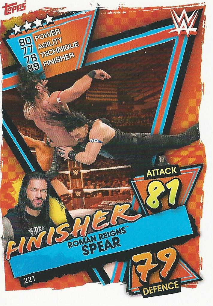 WWE Topps Slam Attax 2021 Trading Card Roman Reigns No.221