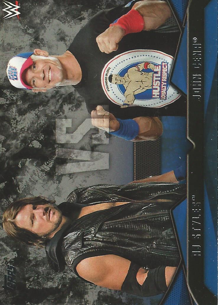 WWE Topps Then Now Forever 2016 Trading Cards AJ Styles vs John Cena No.1