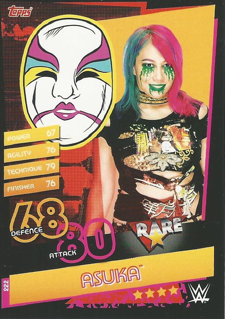 WWE Topps Slam Attax Reloaded 2020 Trading Card Asuka No.222