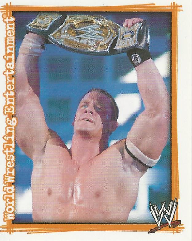 WWE Topps Superstars Uncovered 2007 Sticker Collection John Cena P3