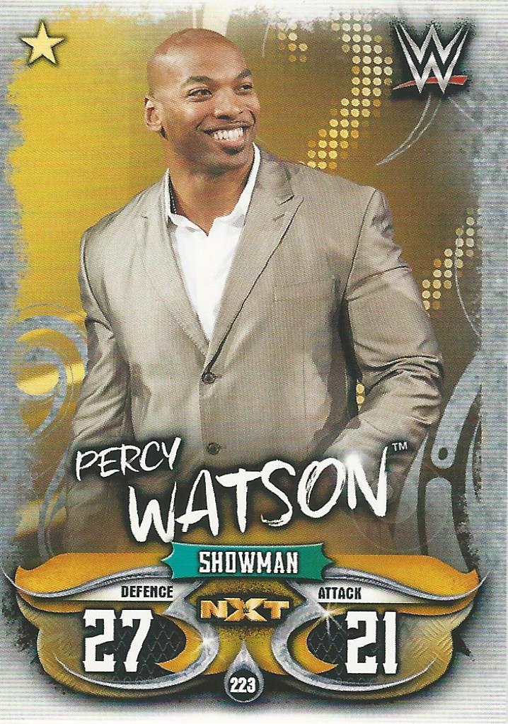 WWE Topps Slam Attax Live 2018 Trading Card Percy Watson NXT No.223