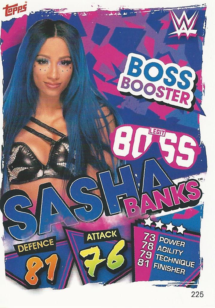 WWE Topps Slam Attax 2021 Trading Card Sasha Banks No.225