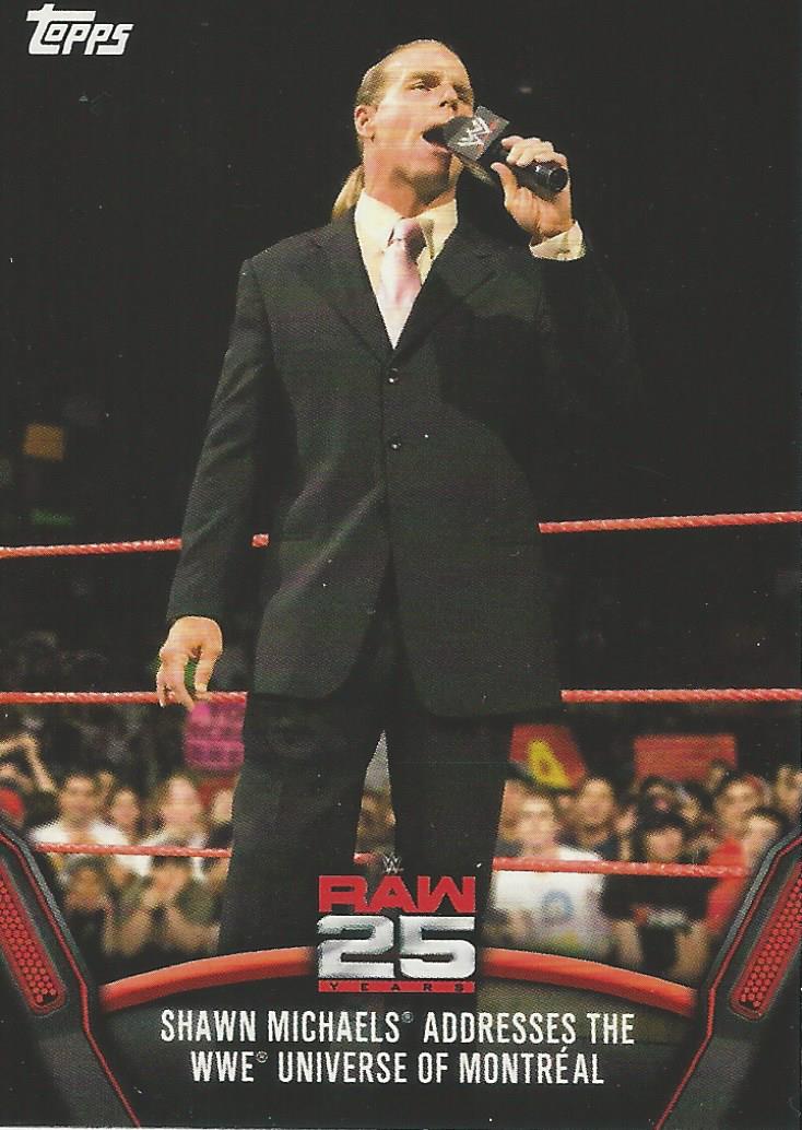 WWE Topps Then Now Forever 2018 Trading Cards Shawn Michaels Raw-27