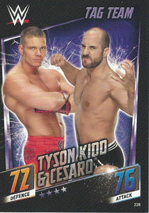 WWE Topps Slam Attax 2015 Then Now Forever Trading Card Tyson Kidd & Cesaro No.228