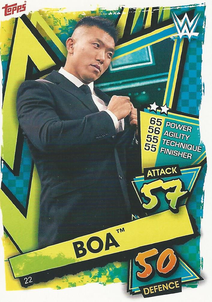 WWE Topps Slam Attax 2021 Trading Card Boa No.22