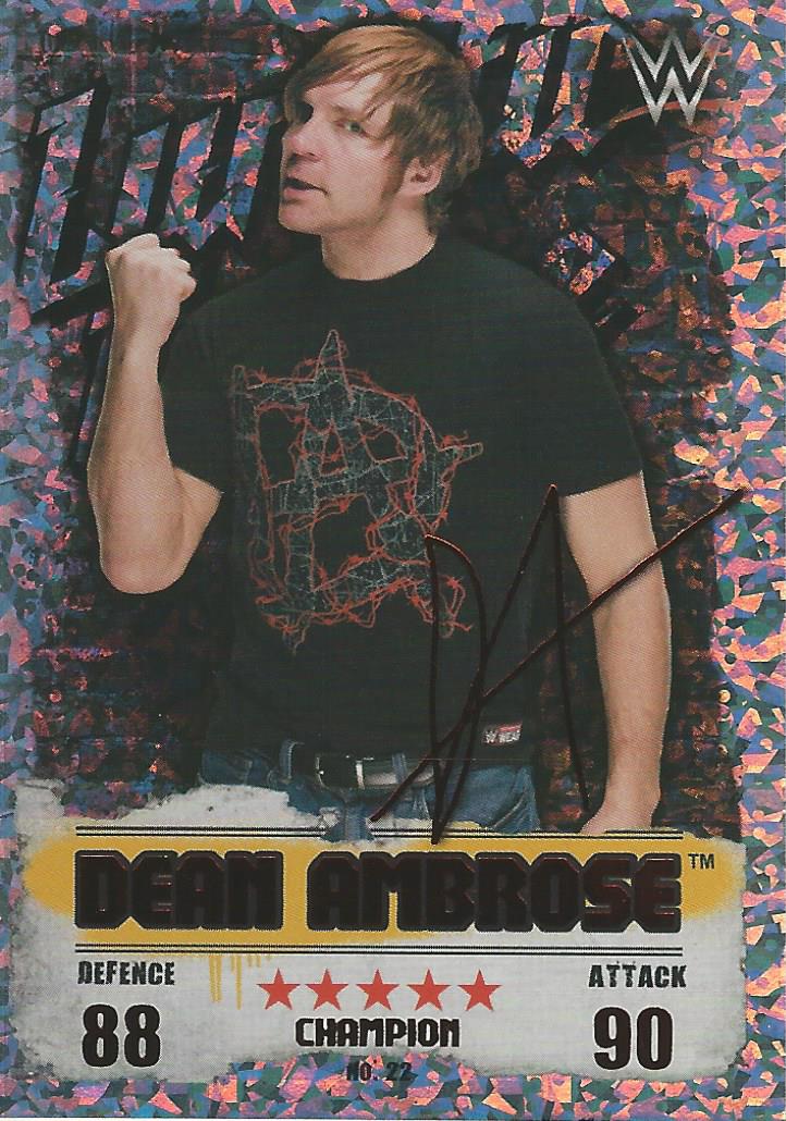 WWE Topps Slam Attax Takeover 2016 Trading Card Dean Ambrose Red Champion No.22
