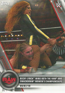 WWE Topps Women Division 2020 Trading Cards Becky Lynch No.22