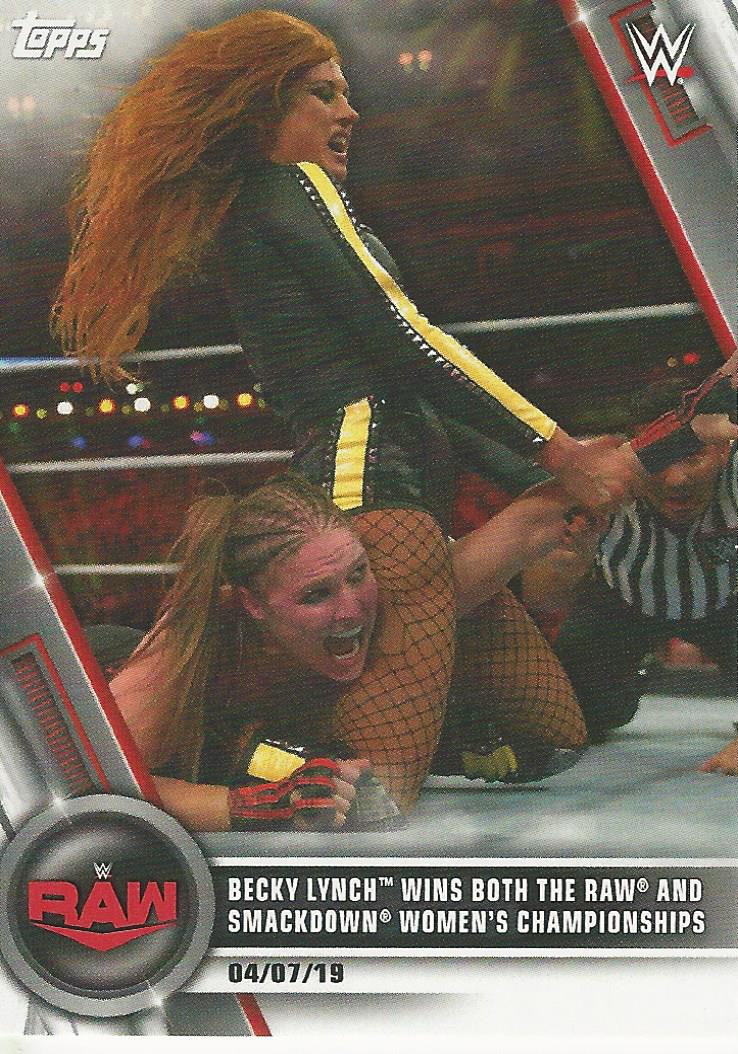 WWE Topps Women Division 2020 Trading Cards Becky Lynch No.22